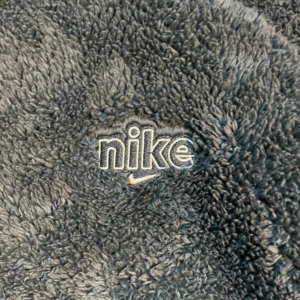 Nike Women Sherpa Fleece Hoodie Green Plush Pullover Small BV5132-355 - Picture 4 of 6